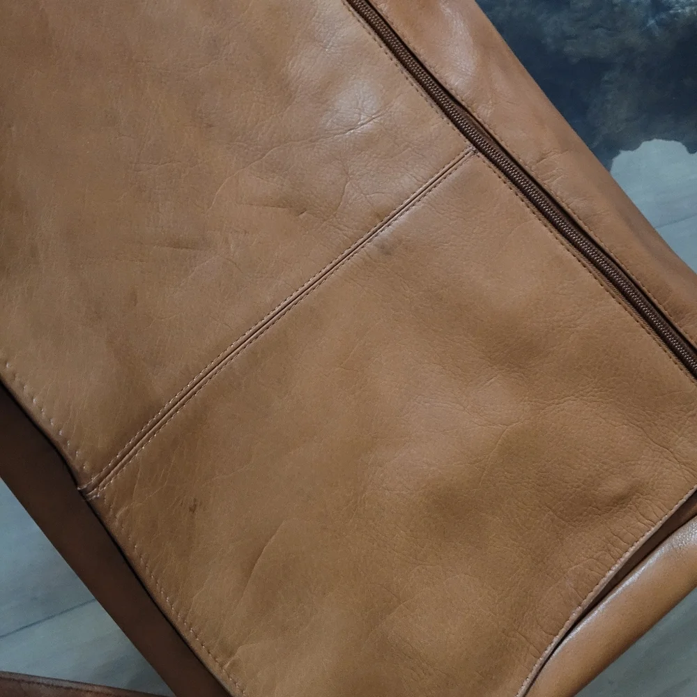 Reign Over me Camel Leather Laptop Large Bag Travel